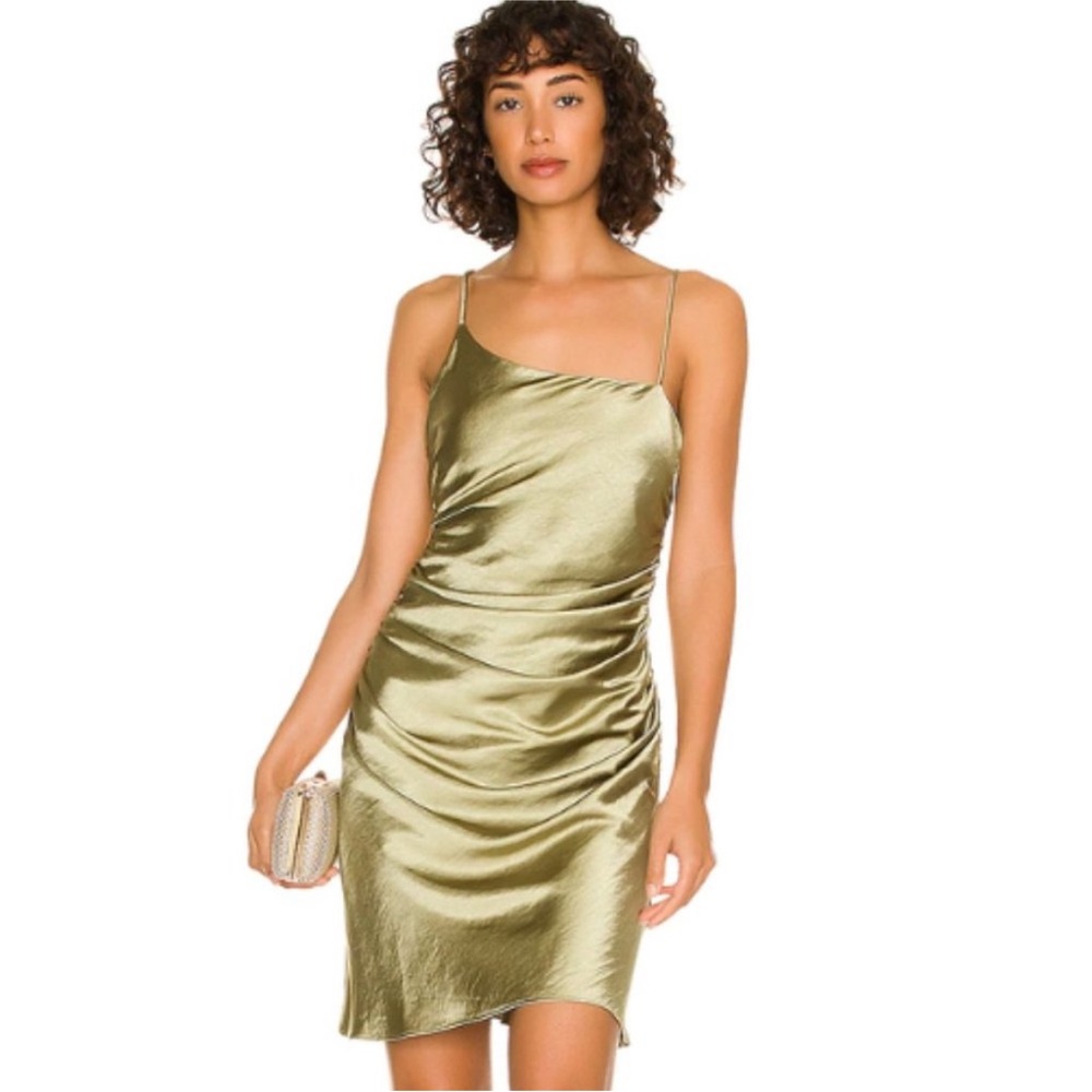 Line & Dot Hunnie Mini Dress in Moss Medium